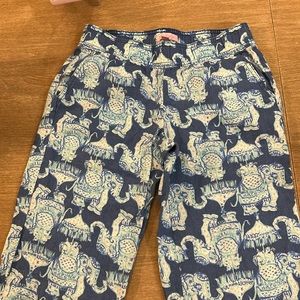 Lilly Pulitzer straight leg, flowy linen pants